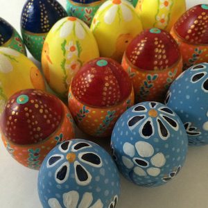 2016 easter Eggs, hand painted, wooden egg