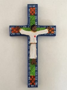 Blue African crucifix, risen christ,easter,