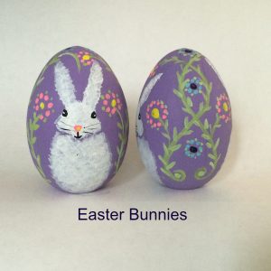 Bunny Egg ,easte, hand painted,  wooden