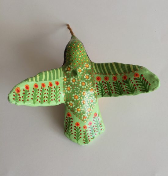 humming bird,bird sculpture,paper clay, paper mache, acrylic paint,sculpture,Maureen l. White