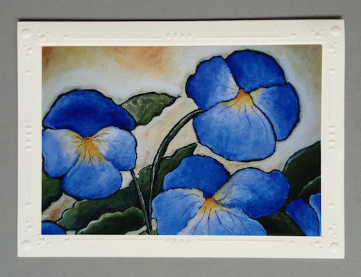 greeting card, flower, pansies, maureen l. white